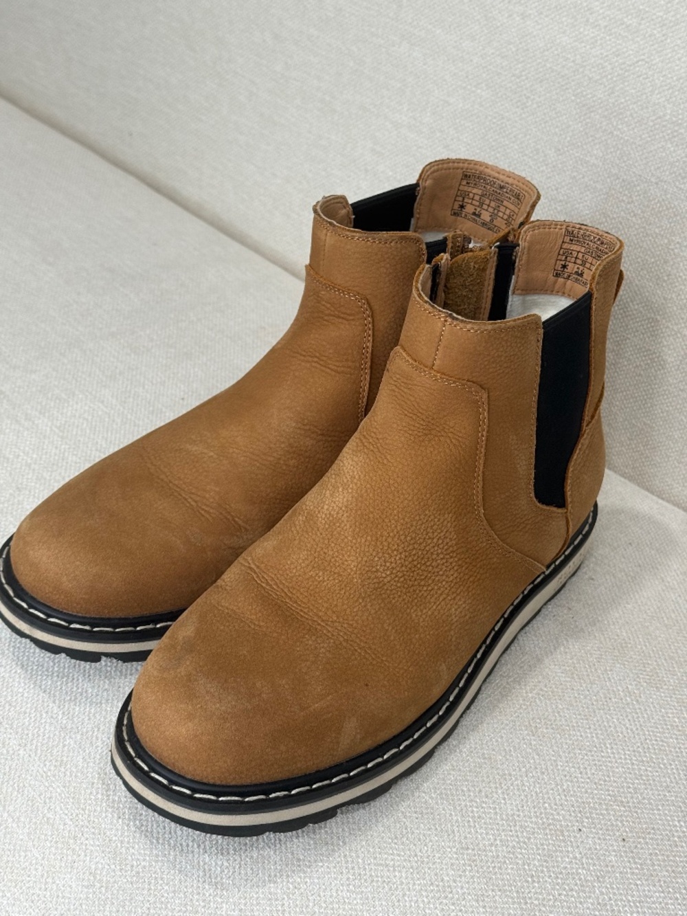 Royal Canadian Gastown Waterproof Leather Chelsea Boots Tan Size 8